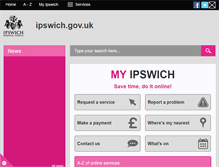 Tablet Screenshot of ipswich.gov.uk